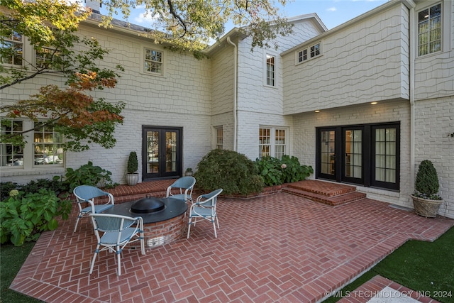 view of patio with french doors