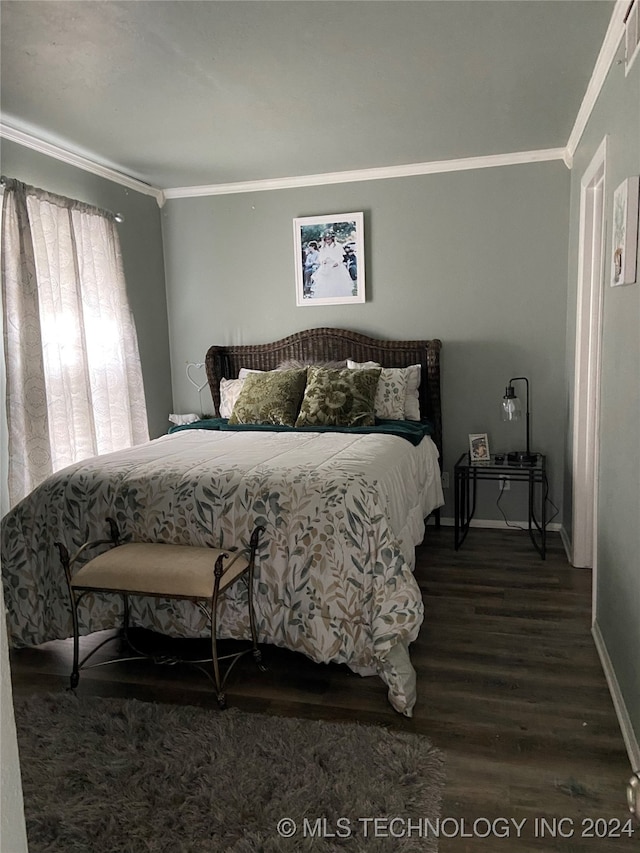 125 Falconhead Unit E, Burneyville, OK 73430 - bedroom featuring crown molding, wood finished floors, and baseboards