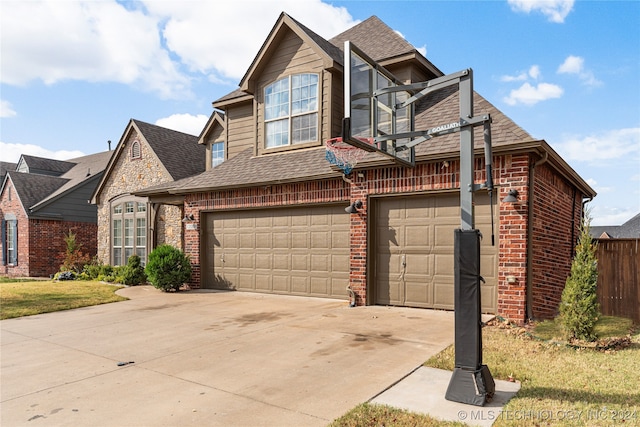 view of front facade with a garage