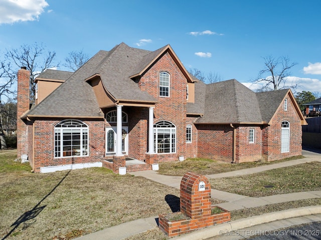 view of front property with a front yard