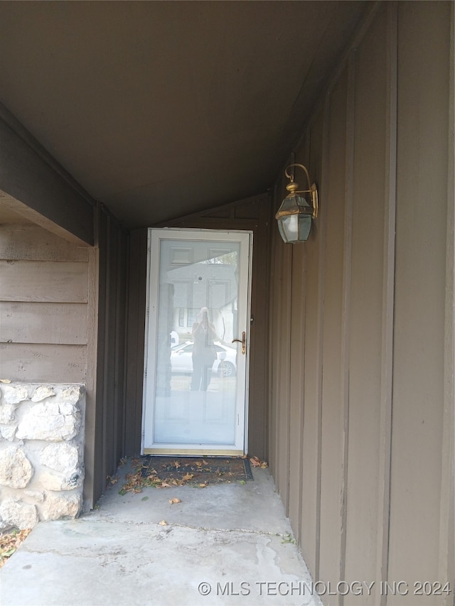 view of doorway to property