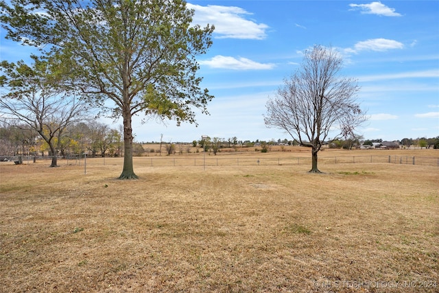 view of yard featuring a rural view