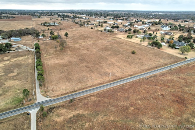 bird's eye view with a rural view