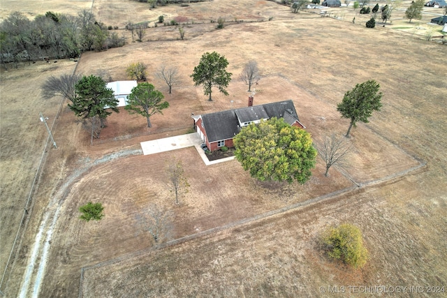 drone / aerial view with a rural view