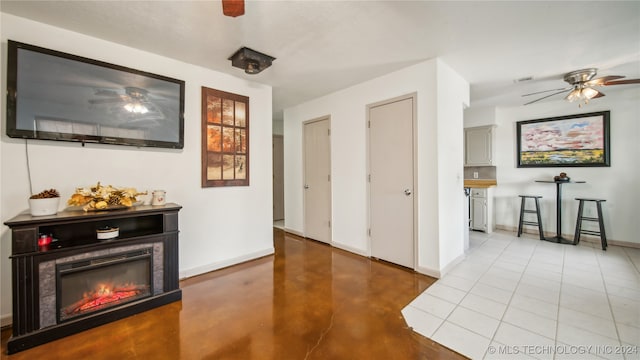 view of tiled living room