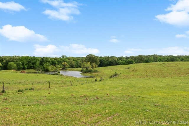 view of nature with a rural view and a water view