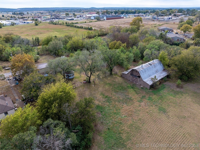 bird's eye view featuring a rural view