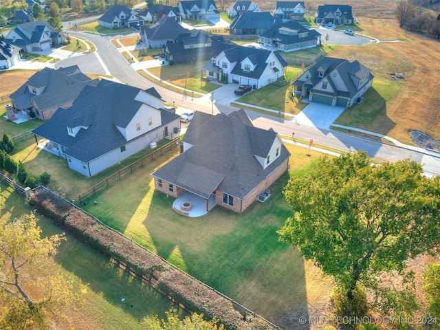 drone / aerial view featuring a residential view