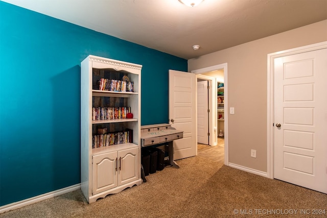 interior space featuring carpet floors