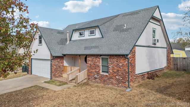 view of front facade with a garage