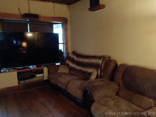 living room featuring hardwood / wood-style floors