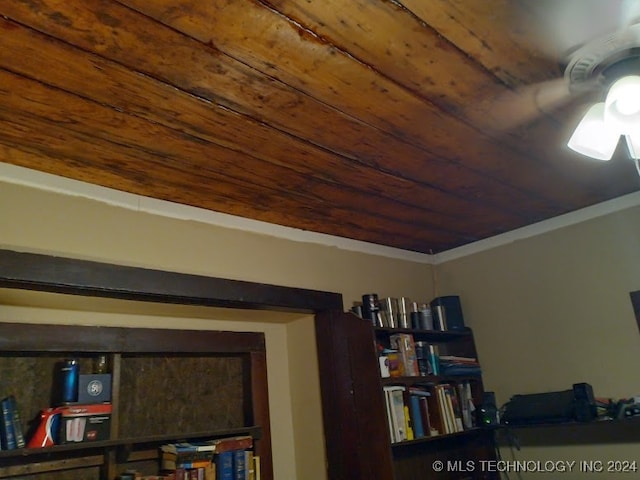 room details featuring wood ceiling