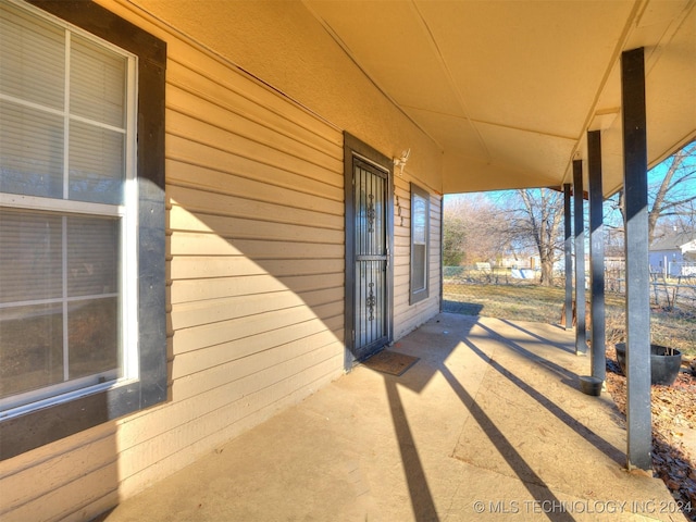 view of patio / terrace featuring covered porch