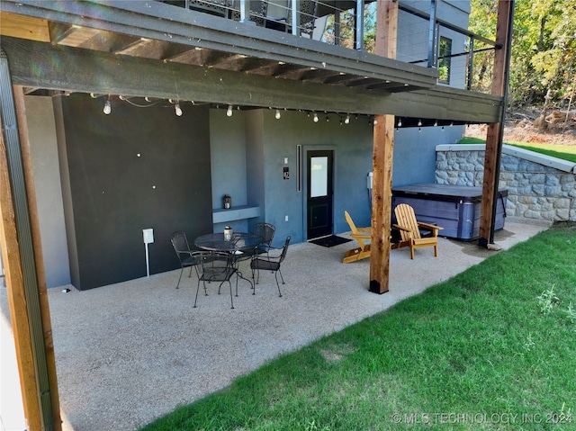 view of patio / terrace with a pergola