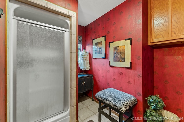 bathroom featuring tile patterned flooring