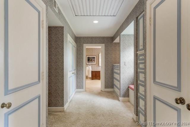 2840 S Victor Ave, Tulsa, OK 74114 - corridor featuring light carpet and baseboards