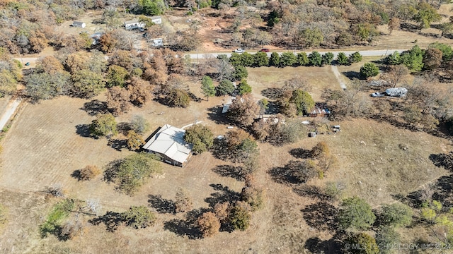 aerial view with a rural view