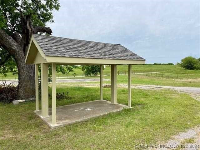 view of community with a gazebo and a lawn