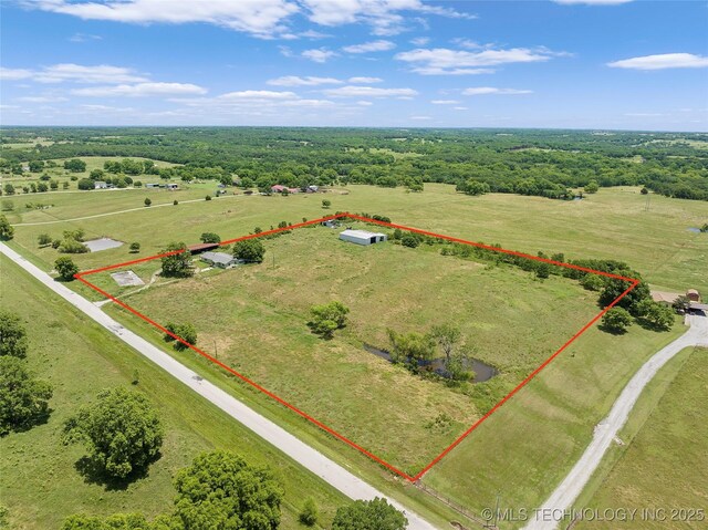 7740 Swayback, Sulphur, OK 73086 - view of rural area with property boundaries highlighted
