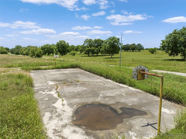 7740 Swayback, Sulphur, OK 73086 - view of patio / terrace featuring a view of countryside