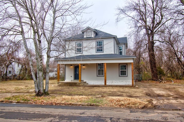 view of front of property with a porch