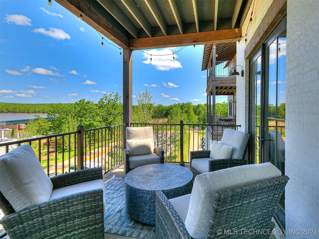 deck featuring an outdoor hangout area