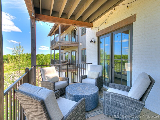 exterior space featuring outdoor lounge area