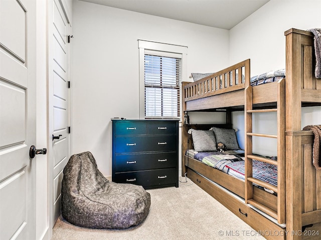 carpeted bedroom featuring a closet