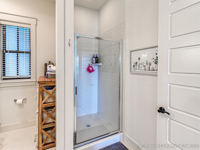 bathroom with walk in shower