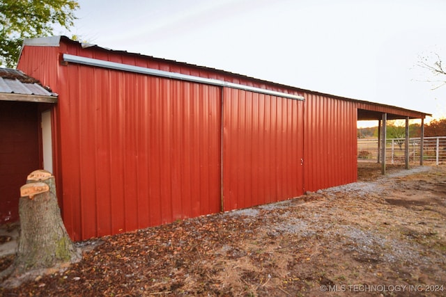 view of outdoor structure