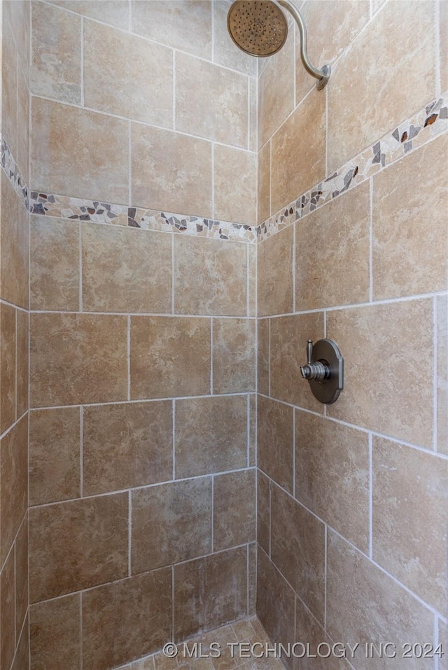 bathroom with tiled shower