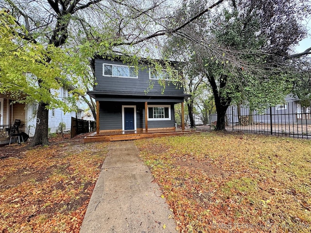 view of front of property with covered porch