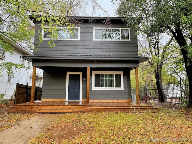 view of front of house with covered porch