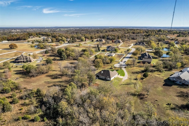 bird's eye view of a tree filled landscape