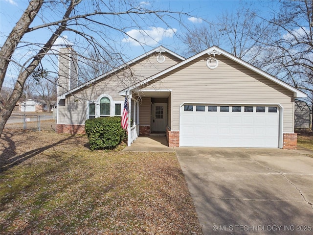 view of front facade with a garage