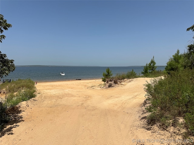 property view of water with a view of the beach