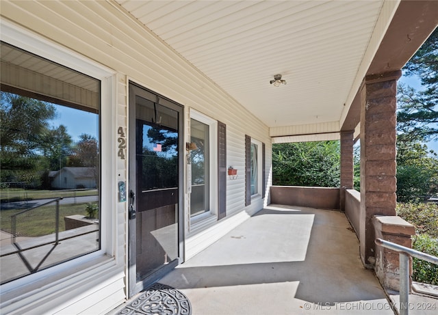 view of patio with covered porch