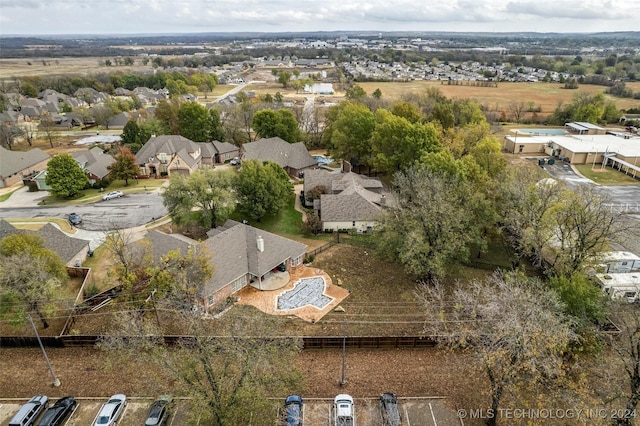 aerial view with a residential view