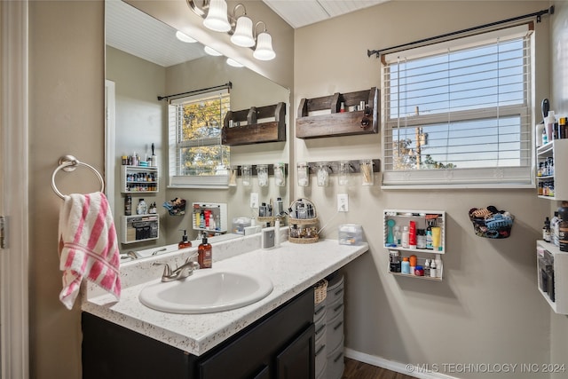 bathroom with vanity