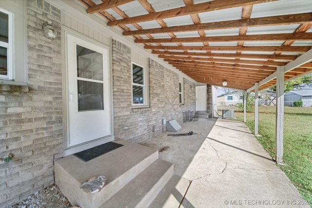 view of patio / terrace featuring central air condition unit