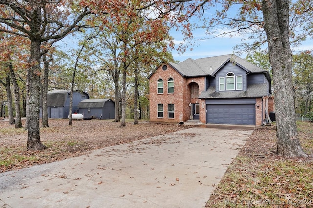 view of front of house featuring a garage