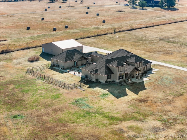 bird's eye view featuring a rural view