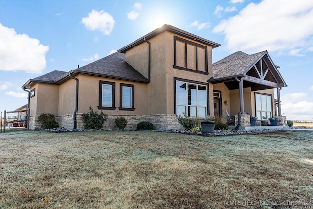 exterior space with a front yard