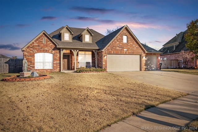 front facade featuring a garage