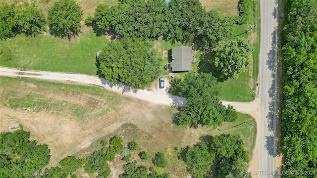 bird's eye view featuring a rural view