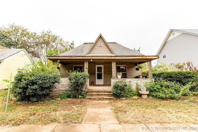 view of front of home with a porch