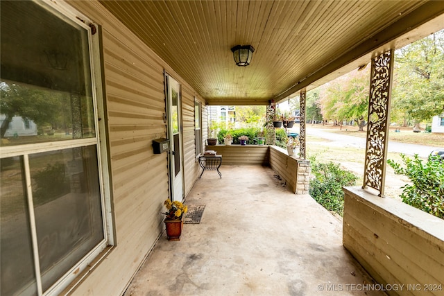 view of patio with covered porch