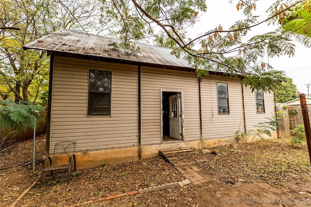 view of rear view of property