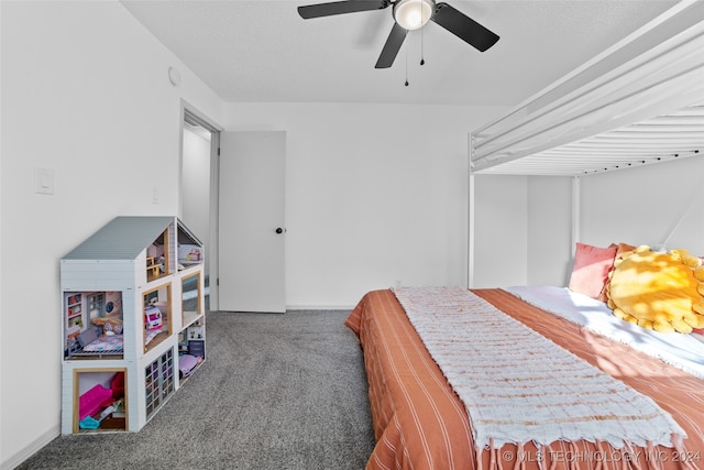 bedroom with carpet and ceiling fan