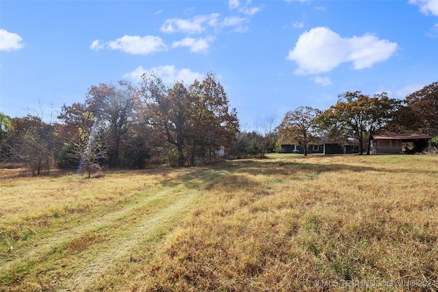 view of yard featuring a rural view